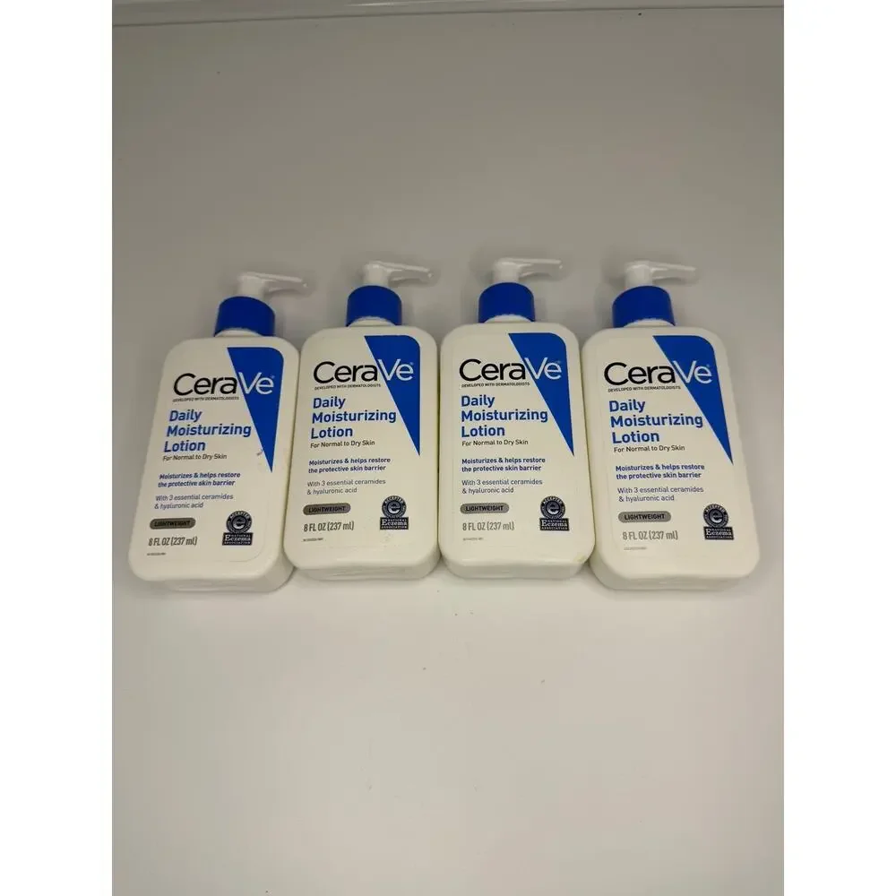 CeraVe Daily Moisturizing Lotion 8 oz Normal Dry Skin Ceramides LOT OF 4